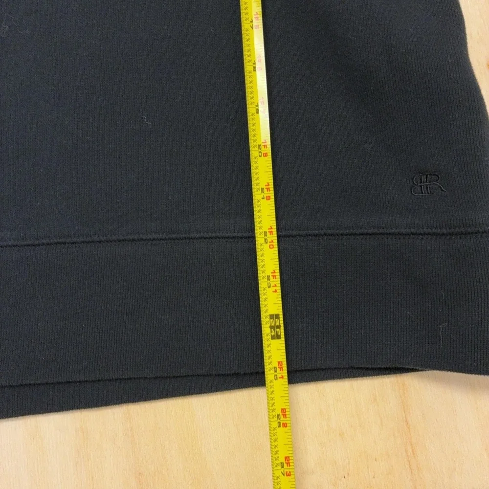 Banana Republic Sweatshirt Mens XL Black Fleece 1/4 Zip Mock Neck Pullover Logo